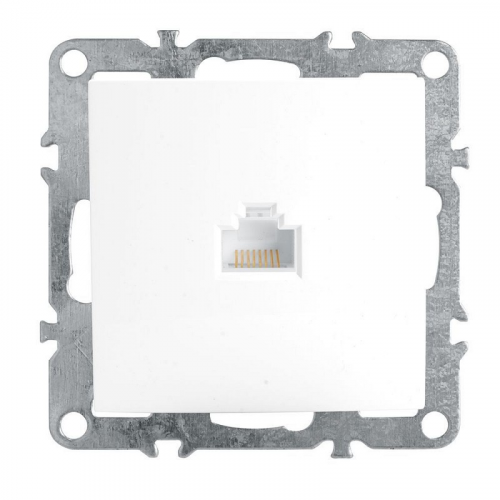 Розетка компьютерная 1-местная RJ-45 (механизм), серия Эрна, PST00-9107-01, белый, цена за 1 шт