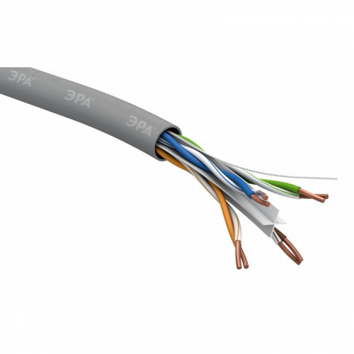 U-4-PVC-6 Кабель витая пара ЭРА U/UTP 4x2x23 AWG Cat 6 CU PVC 305 метров, цена за 1 шт