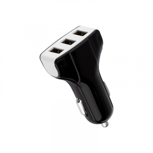 Зарядное устройство в прикуриватель REXANT 3 x USB, 1000mA, черное, цена за 1 шт