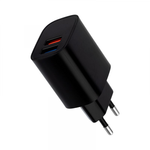 Сетевое зарядное устройство REXANT 2 x USB, 5V, 2.4 A, черное, цена за 1 шт