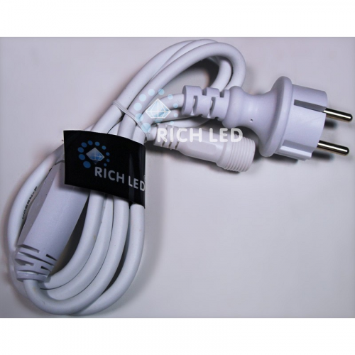 Блок питания для изделий Rich LED с постоянным свечением. 3А. Для соединения до 10 шт., провод белый, 220 В., цена за 1 шт