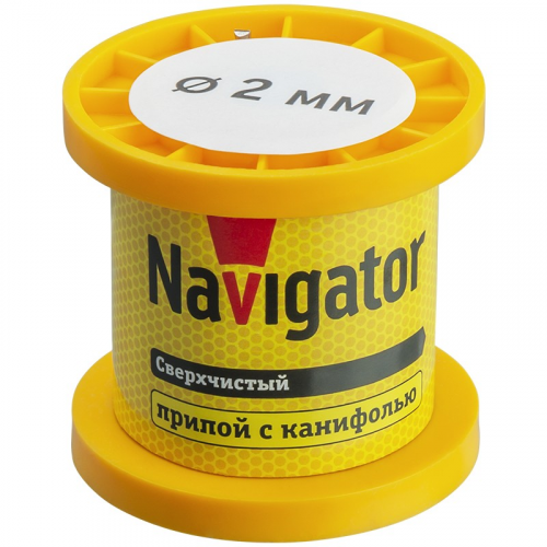 Припой Navigator 93 081 NEM-Pos02-63K-2-K50 (ПОС-63, катушка, 2 мм, 50 гр), цена за 1 шт