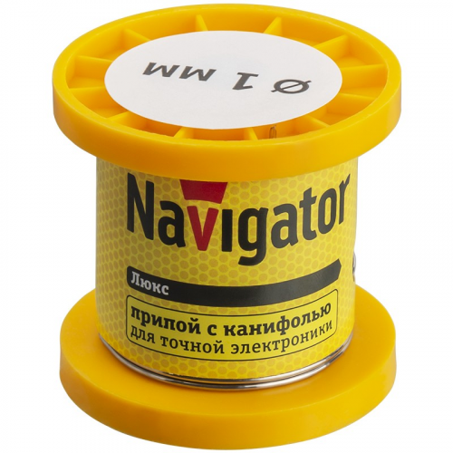 Припой Navigator 93 076 NEM-Pos02-61K-1-K50 (ПОС-61, катушка, 1 мм, 50 гр), цена за 1 шт