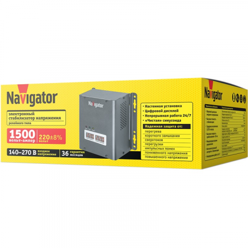 Стабилизатор напряжения Navigator 61 776 NVR-RW1-1500, цена за 1 шт