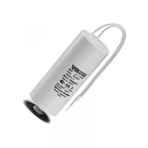 VS 45 мкФ ±10% 250V d43xl92 -25С/+85С M8x10 (Пласт. корпус/провода 200мм) - Конденсатор, цена за 1 шт