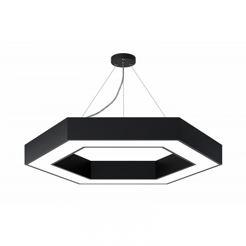 SPO-124-B-40K-051 Светильник LED ЭРА Geometria SPO-124-B-40K-051 Hexagon 51Вт 4000К 3900Лм IP40 800*800*80 черный подвесной, цена за 1 шт