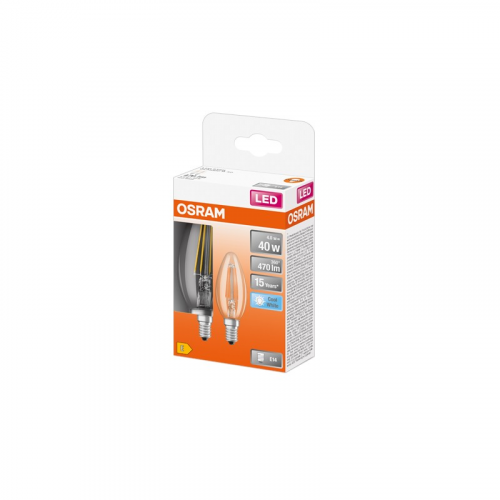 LEDSCLB40 4W/840 230V FIL E14 Экопак1X2лампы OSRAM - филамент лампа (LEDVANCE), цена за 1 шт