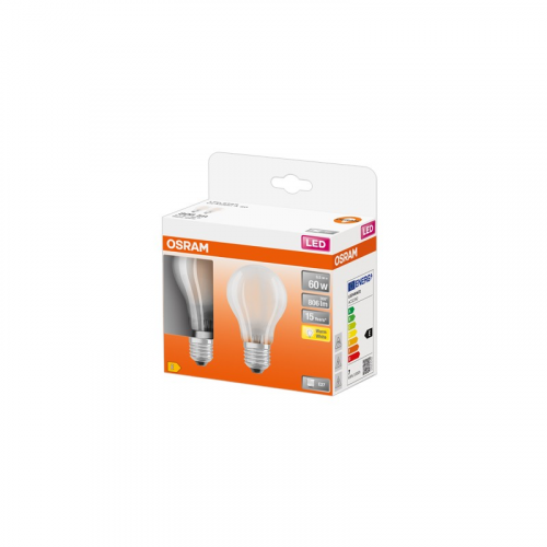 LEDSCLA60 7W/827 230VGLFR E27 Экопак1X2лампы OSRAM - филамент лампа (LEDVANCE), цена за 1 шт