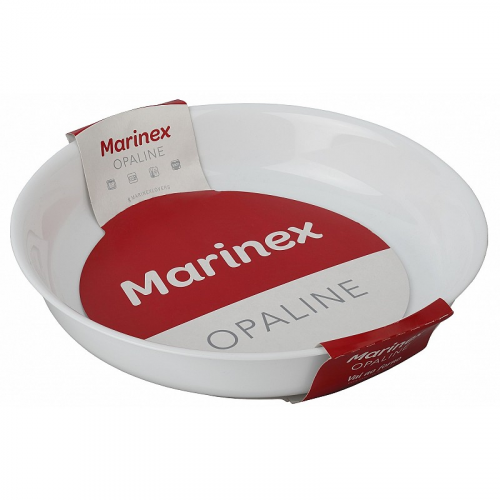 68591701494559-1 Форма для запекания Marinex 6859 опал 2 л круглая белая D 27,8 х 5,2 см, цена за 1 шт