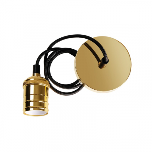 Патрон подвесной декоративный / RETRO патрон с проводом PLC 02 E27 230V/1M GOLDEN Jazzway (5039018), цена за 1 шт