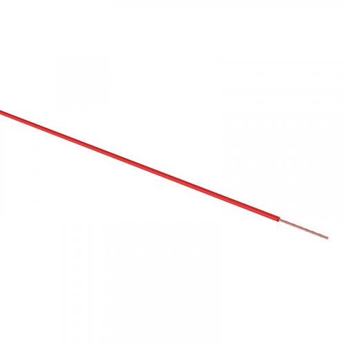 Провод ПГВА 1х0.75 мм², красный, бухта 100м REXANT, цена за 1 бухта