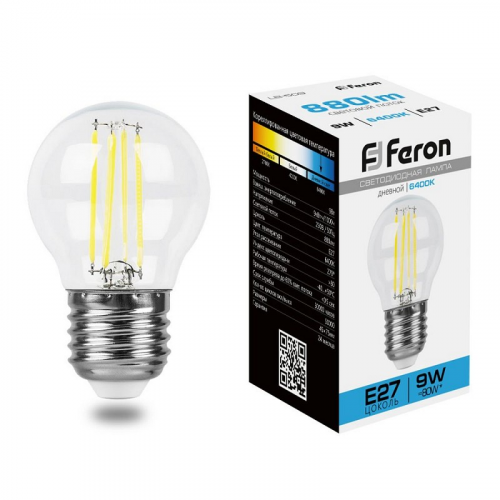 Лампа светодиодная, (9W) 230V E27 6400K прозрачная, LB-509, цена за 1 шт