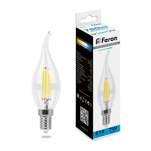 Лампа светодиодная, (7W) 230V E14 6400K, LB-67, цена за 1 шт