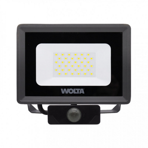 Светодиодный прожектор WOLTA WFL-30W/06S 30Вт 5700K IP65 2700лм с датчиком, цена за 1 шт