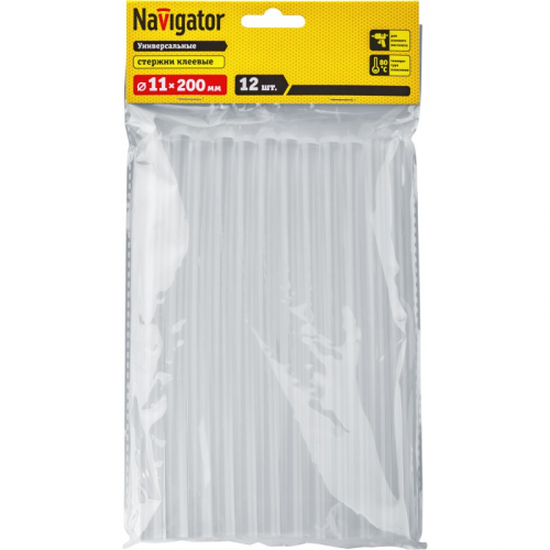 Клей Navigator 93 246 NEM-Ks01-11-200-H12 (стержень, 11 мм*200 мм, 12 шт), цена за 1 упак