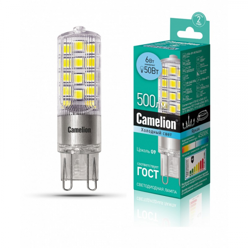 Camelion LED6-G9-NF/845/G9 (Эл.лампа светодиодная 6Вт 220В), цена за 1 шт