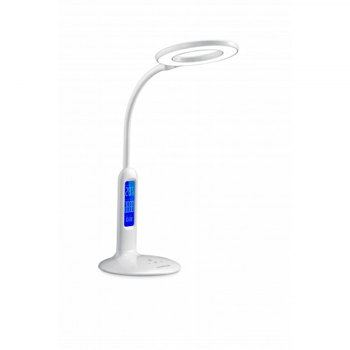 Camelion KD-823 C01 бел.LED (Свет-к наст.,8 Вт,230В, 500лм,сенс, термометр, рег.ярк и цвет.темп.), цена за 1 шт