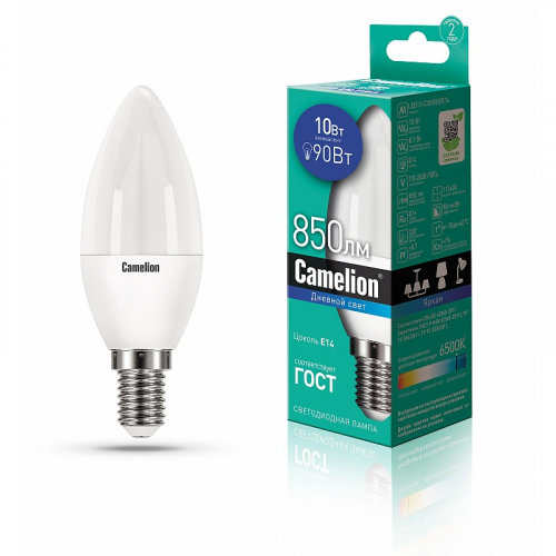 Camelion LED10-C35/865/E14 (Эл.лампа светодиодная 10Вт 220В), цена за 1 шт