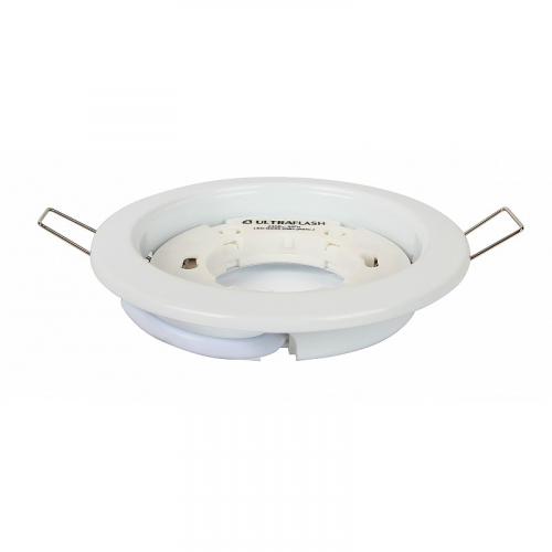 Ultraflash GX-53-01 (Металл. встраиваемый св-к, белый, 220В), цена за 1 шт