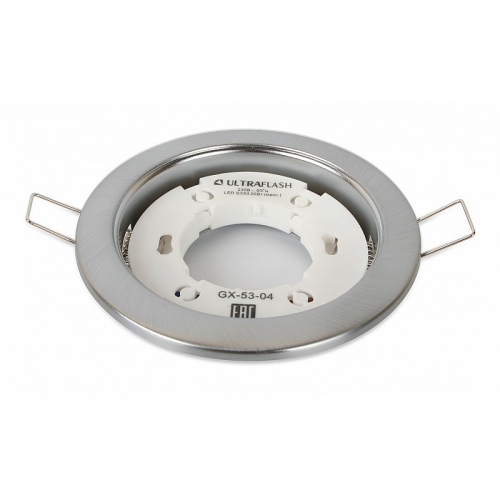 Ultraflash GX-53-04 (Металл. встраиваемый св-к, матовый хром, 220В), цена за 1 шт