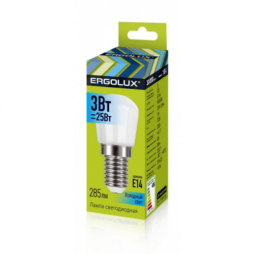 Ergolux LED-T26-3W-E14-4К (Эл.лампа светодиодная Т26 3Вт Е14 4500К 220-240В), цена за 1 шт