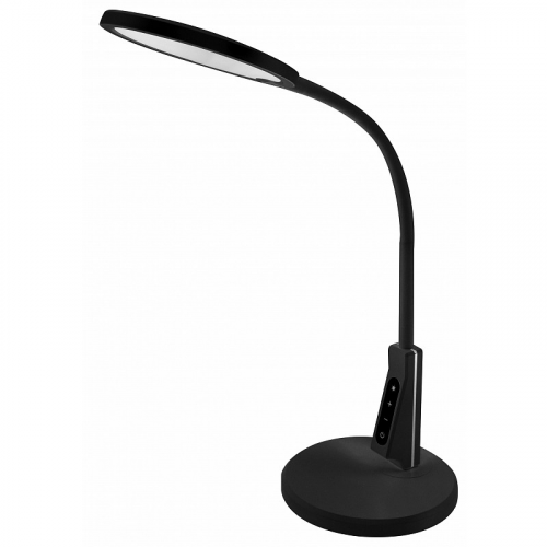 KD-836 C02 черн.LED(Свет-к наст.7Вт,230В,450лм,сенс.рег.ярк и цвет.темп,USB-5В,1А ), цена за 1 шт