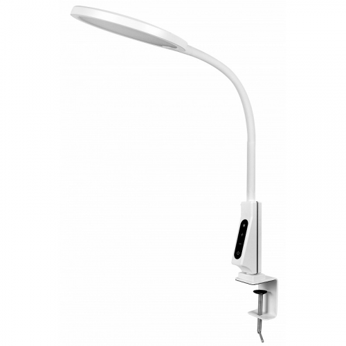 KD-837 C01 белый LED(Свет-к наст.,на струбц., 7Вт,230В,450лм,сенс.рег.ярк и цвет.темп,USB-5В,1А ), цена за 1 шт