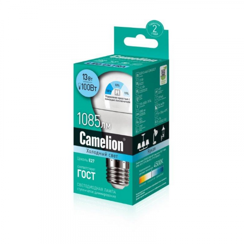 Camelion LED13-A60/SDB/E27 (Эл.лампа светодиодная со ступенчатым изменением яркости 13Вт 220В), цена за 1 шт