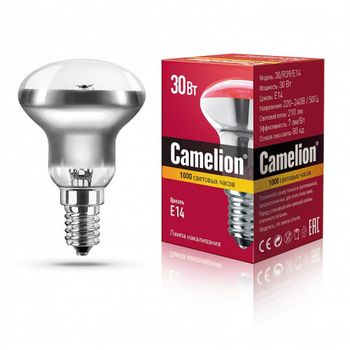 MIC Camelion 30/R39/E14 (Эл.лампа накал. зеркальная), цена за 1 шт