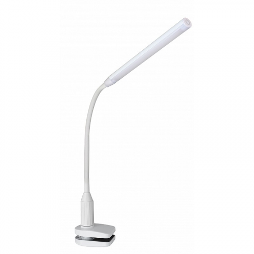 Camelion KD-793 C01 белый LED((Свет-к настол,6 Вт,зажим-струбцина,230В,сенс,4 ур.ярк,4000К), цена за 1 шт