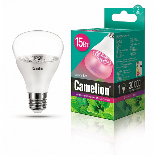 Camelion LED15-PL/BIO/E27 (Эл.лампа светодиодная для растений 15Вт 220В), цена за 1 шт