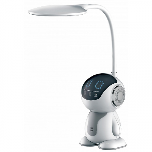 Camelion KD-858 C01 белый+серый LED(Свет-к наст.8 Вт,230В,500 лм,сенс.рег.ярк и цвет.темп), цена за 1 шт