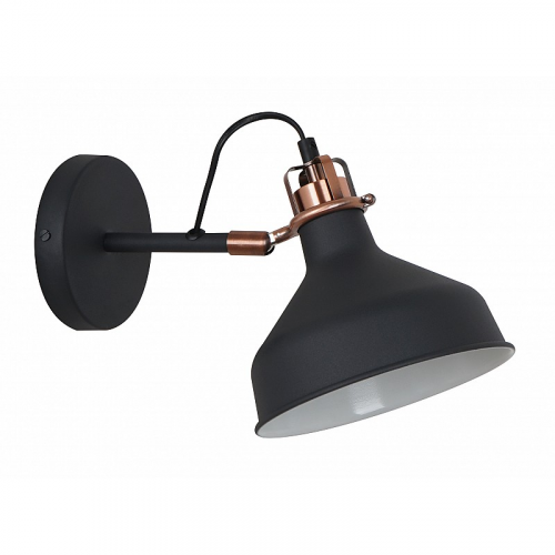 Camelion WML-425 C62 черный + медь (Светильник настенный Amsterdam,1х E27, 40Вт, 230В, металл), цена за 1 шт
