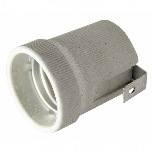 Volsten V03-CR-SH-E27 (патрон резьбовой, керамика, с держателем E27/220V/4A), цена за 1 шт