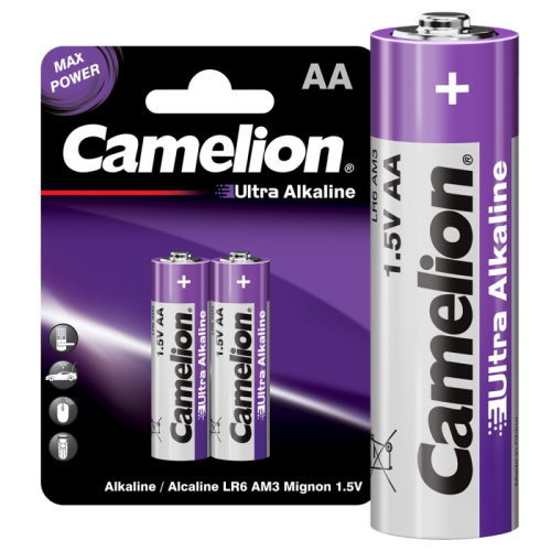 Camelion Ultra BL2 LR6 (LR6-BP2UT, пальчиковая батарейка АА 1.5В) (упак. 2 шт.), цена за 1 упак