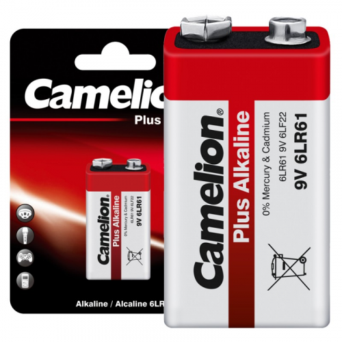 Camelion..6LR61 Plus Alkaline BL-1 (6LR61-BP1, батарейка крона 9В), цена за 1 шт