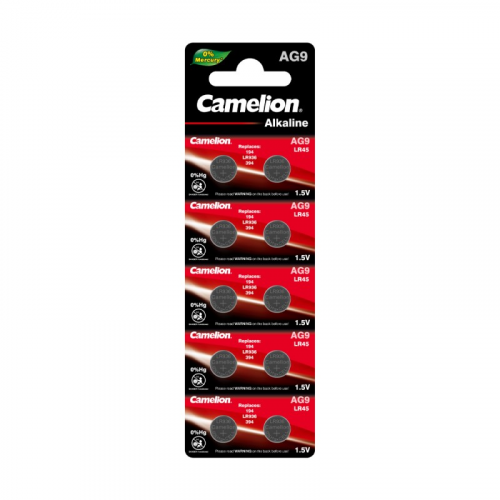 Camelion G 9 BL-10 Mercury Free (AG9-BP10(0%Hg), 394A/LR936/194 батарейка для часов) (упак. 10 шт.), цена за 1 упак