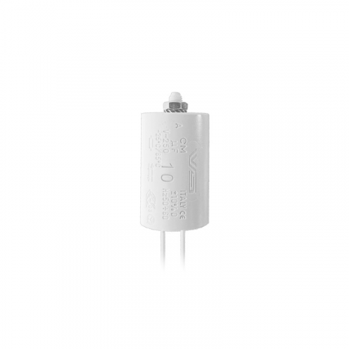 VS 10 мкФ ±10% 250V d33x63 -25C/+85C M8x10 (Пласт. корпус/провода 250мм) - Конденсатор, цена за 1 шт