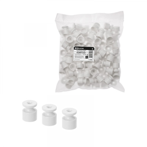 Изолятор пластиковый белый (100 шт) TDM, цена за 1 упак