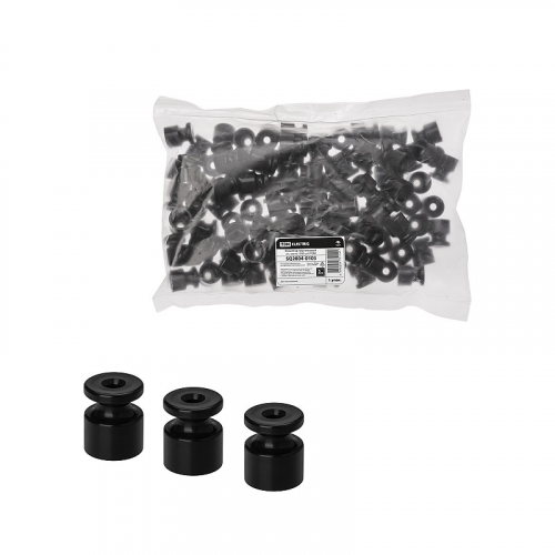 Изолятор пластиковый черный (100 шт) TDM, цена за 1 упак