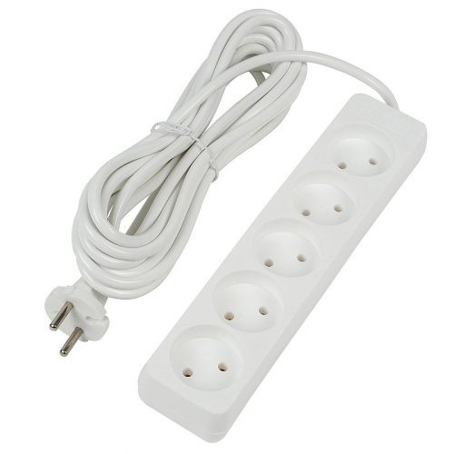 Удлинители бытовые Uniel S-CU5-5 WHITE, цена за 1 шт