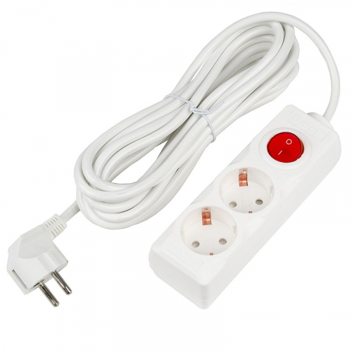 Удлинители бытовые Uniel S-GCU2-5B WHITE, цена за 1 шт