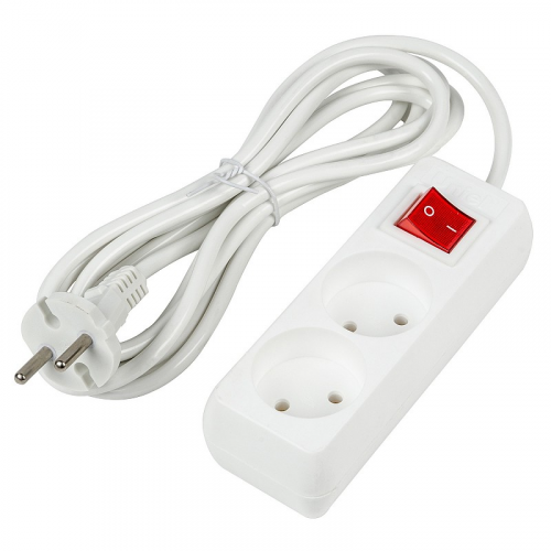 Удлинители бытовые Uniel S-CU2-3B WHITE, цена за 1 шт
