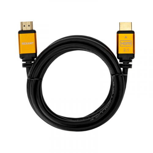 Кабель HDMI - HDMI 2.1, длина 2м, Gold REXANT, цена за 1 шт