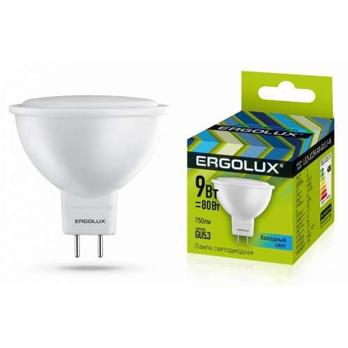 Ergolux LED-JCDR-9W-GU5.3-4K (Эл.лампа светодиодная JCDR 9Вт GU5.3 4500K 180-240В), цена за 1 шт