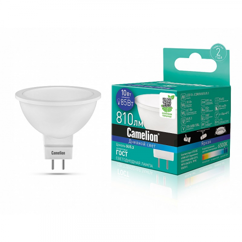 Camelion LED10-JCDR/865/GU5.3 (Эл.лампа светодиодная 10Вт 220В), цена за 1 шт