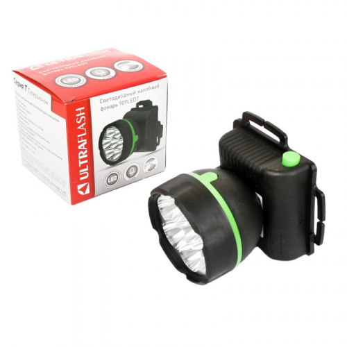 Ultraflash 909LED7 (фонарь налобный, черный, 7LED, 1 реж., 3XR6, пластик, коробка), цена за 1 шт