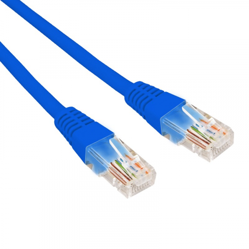 Патч-корд U/UTP, CAT 5e, RJ45-RJ45, 26AWG, LSZH, синий, 5м REXANT, цена за 1 шт