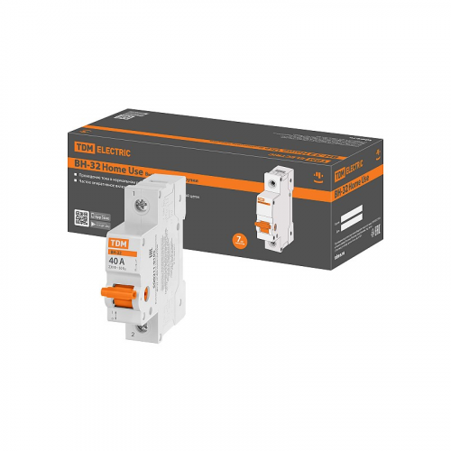 Выключатель нагрузки (мини-рубильник) ВН-32 1P 40A Home Use TDM, цена за 1 шт
