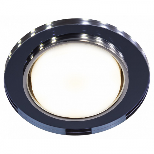 DK LD51 BK Встраиваемый светильник со светодиодной подсветкой ЭРА DK LD51 BK GX53 черный, цена за 1 шт